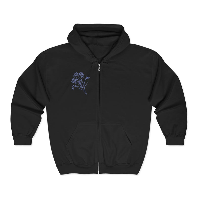 Forget Me Not Minimalist Grunge | Vagrant IV Full-Zip Midweight Hoodie