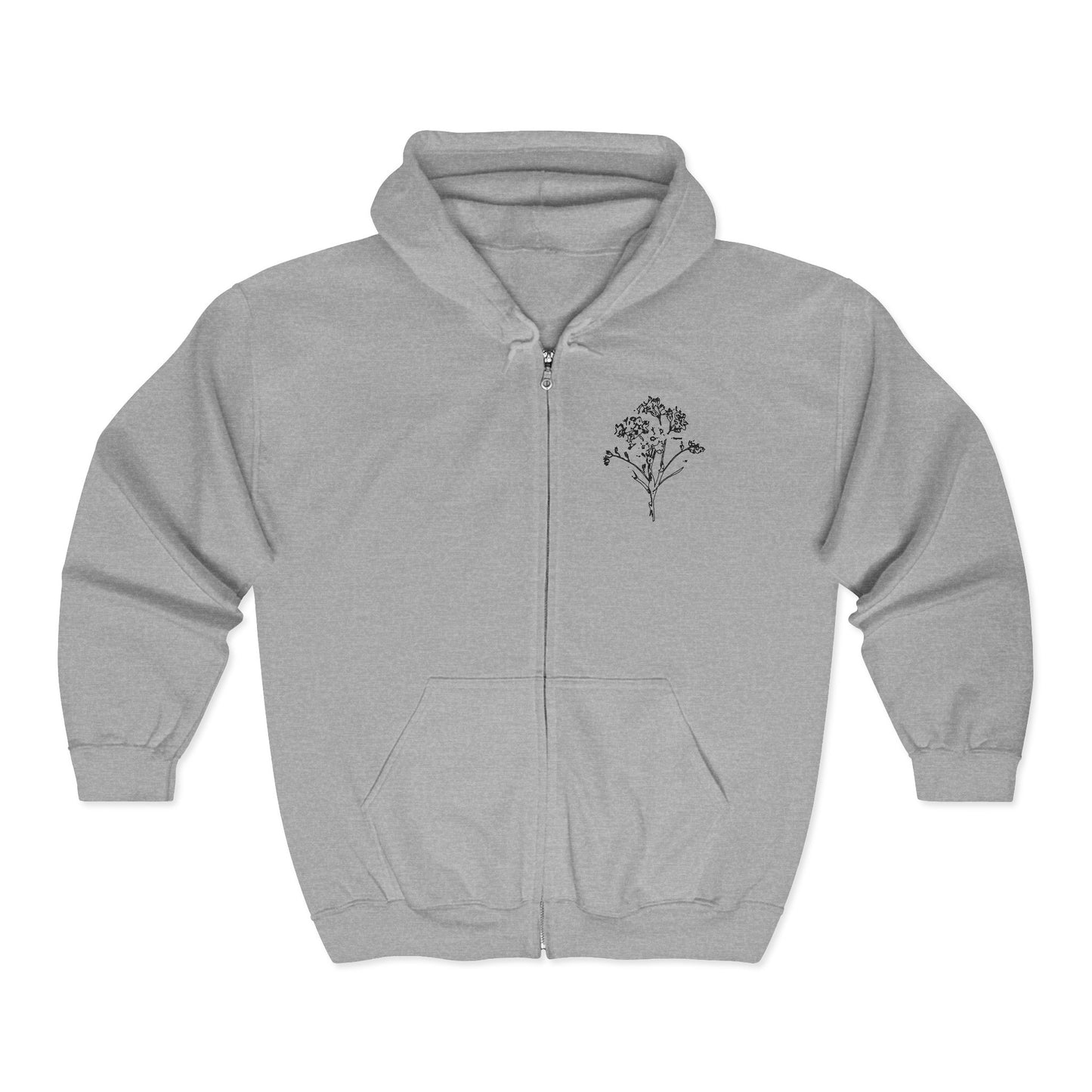 Forget Me Not Minimalist Grunge | Vagrant IV Full-Zip Midweight Hoodie