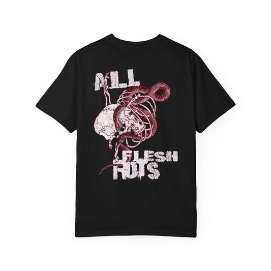 All Flesh Rots Distressed | Vagrant IV Fitted Graphic T-shirt