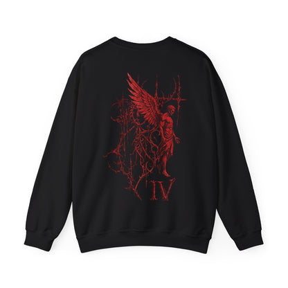 Crimson Angel graphic crewneck sweatshirt by VAGRANT IV