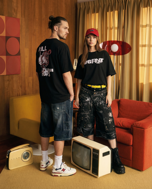 All Flesh Rots Distressed | Vagrant IV Fitted Graphic T-shirt