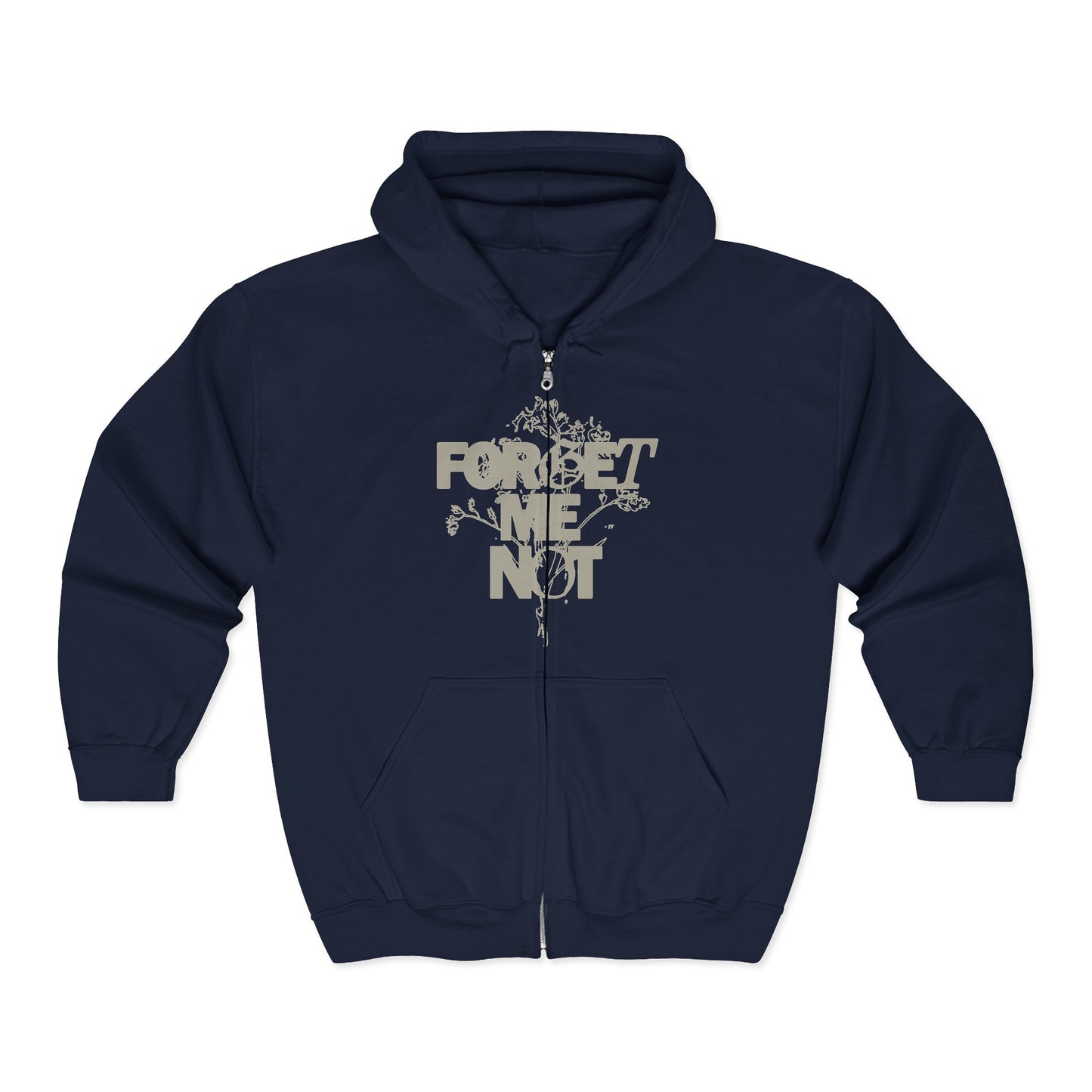 Forget Me Not Minimalist Grunge | Vagrant IV Full-Zip Midweight Hoodie