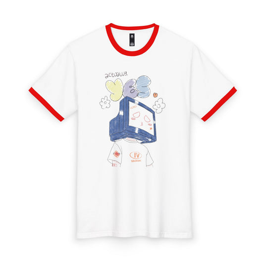 Not Afraid (I Think) Scribble | Vagrant IV Doodle Ringer T-Shirt