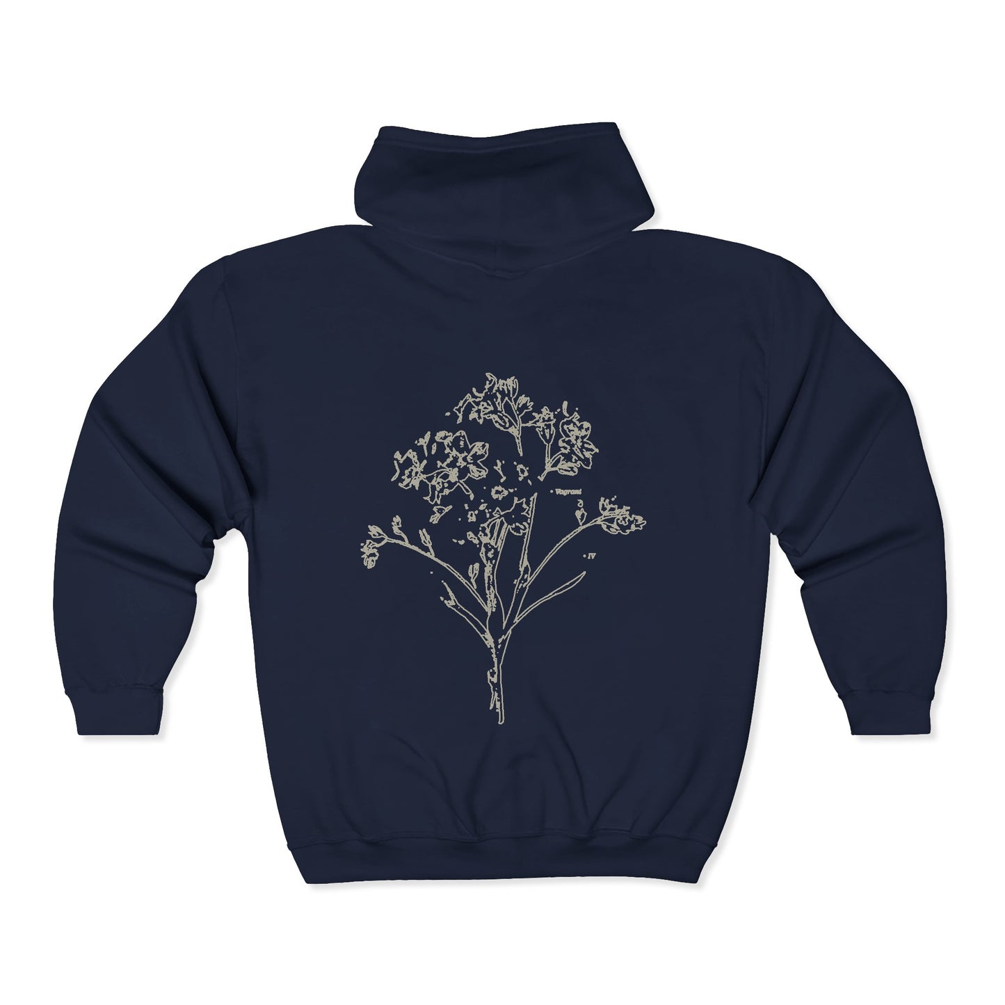 Forget Me Not Minimalist Grunge | Vagrant IV Full-Zip Midweight Hoodie