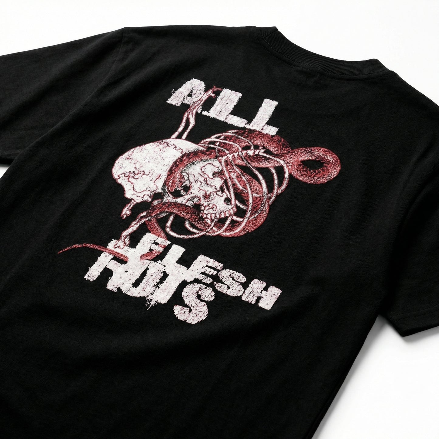 All Flesh Rots Distressed | Vagrant IV Fitted Graphic T-shirt