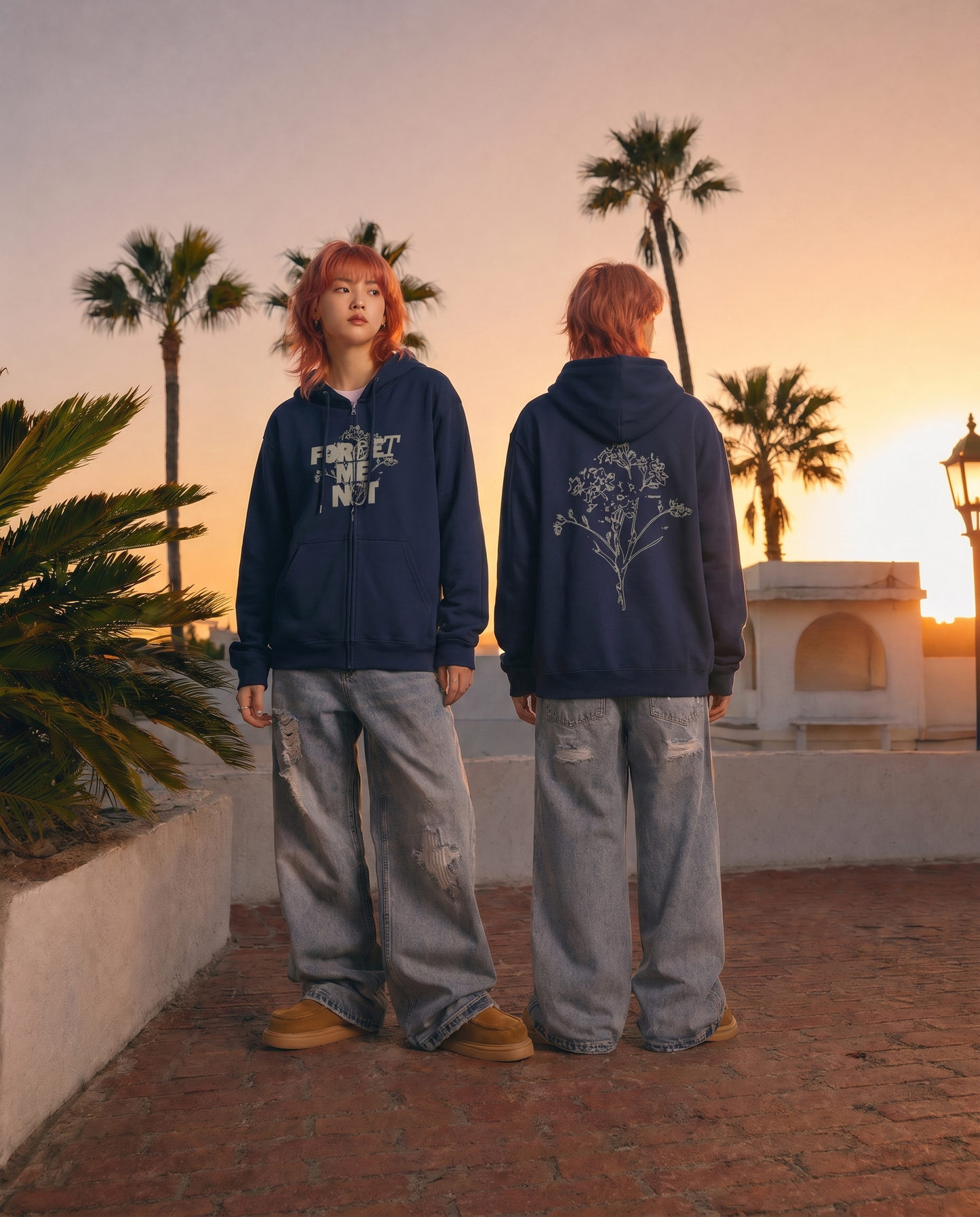 Forget Me Not Minimalist Grunge | Vagrant IV Full-Zip Midweight Hoodie